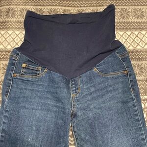 Indigo blue maternity jeans